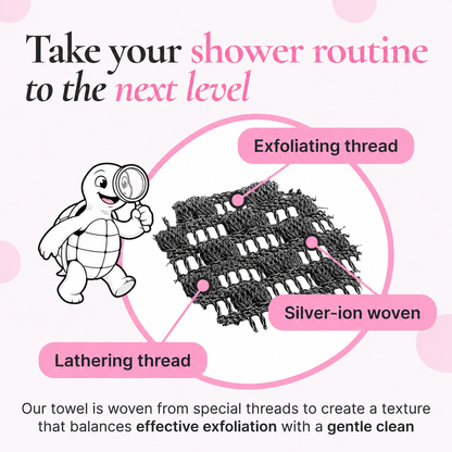 BBOJI Exfoliating Antibacterial Shower Towel