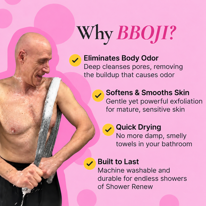 BBOJI Exfoliating Antibacterial Shower Towel
